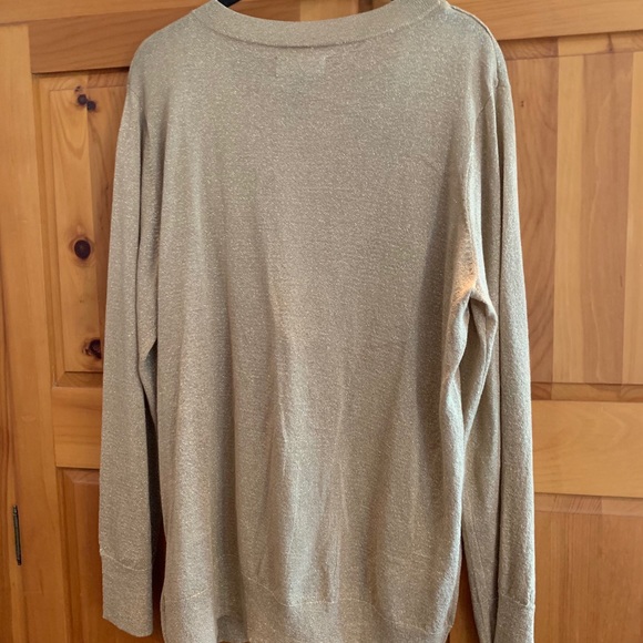 Draped neck gold shimmer top! - Picture 2 of 6